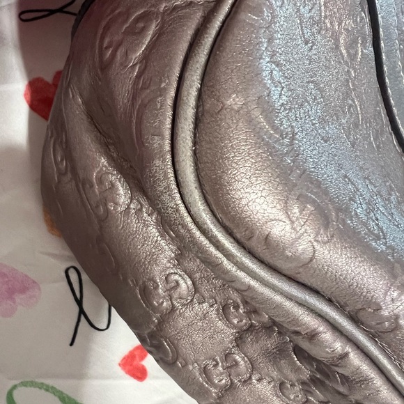 Gucci Guccissima Metallic Bronze/Gray Colored Bag Authentic - Picture 7 of 8